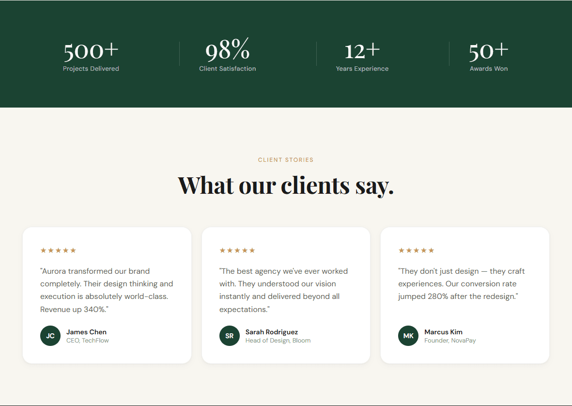 Aurora — Framer Template screenshot 3
