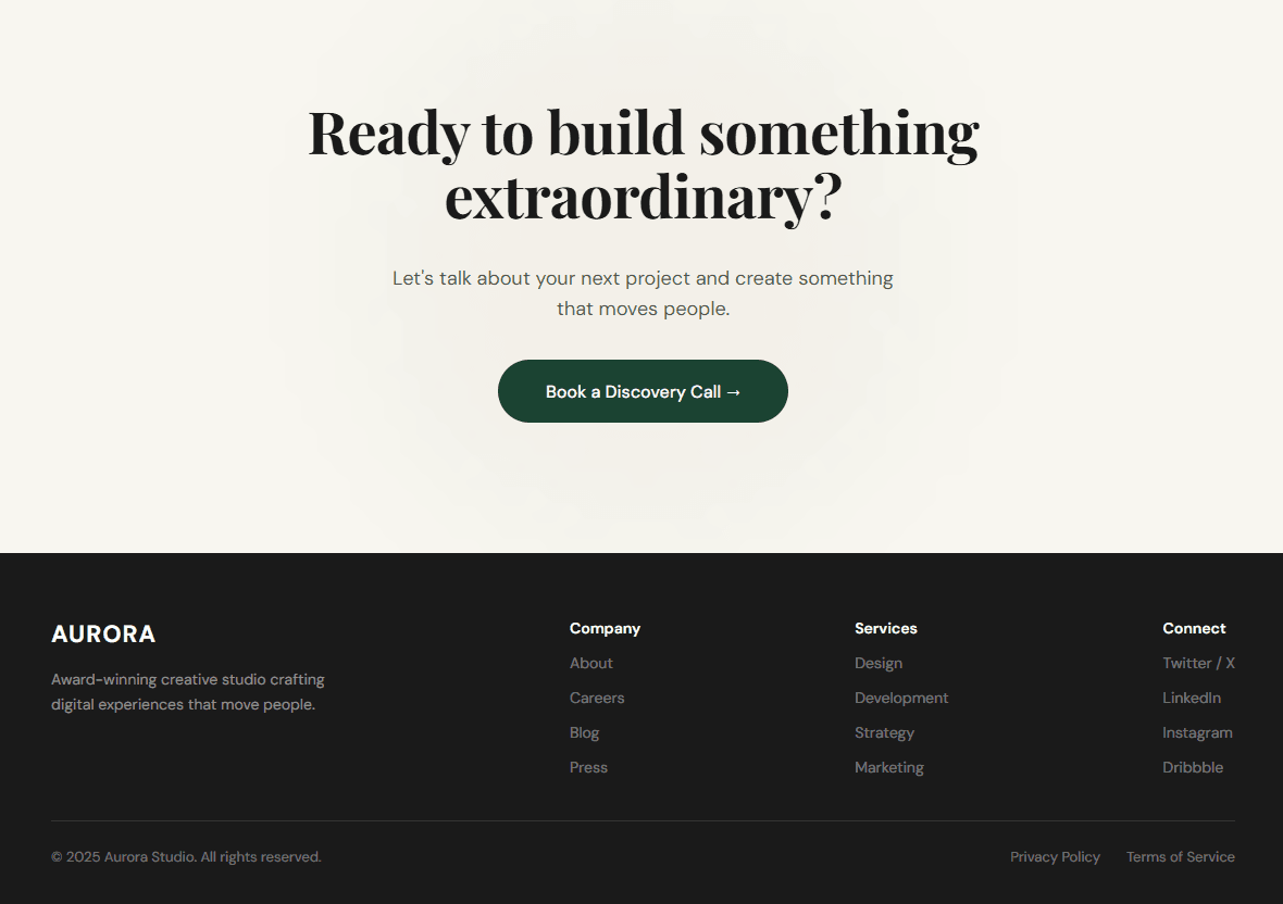 Aurora — Framer Template screenshot 5