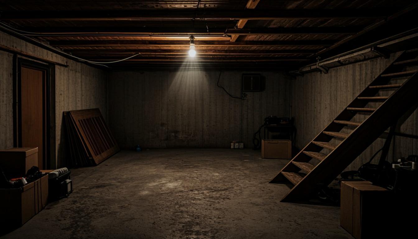 Unused Basement to Living Area - Before