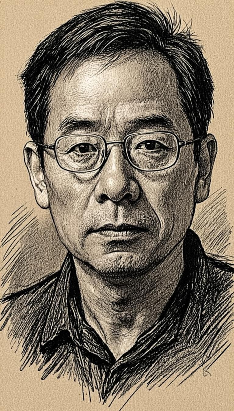 Portrait of Dr. Marcus Chen, 44, data analyst and father of two