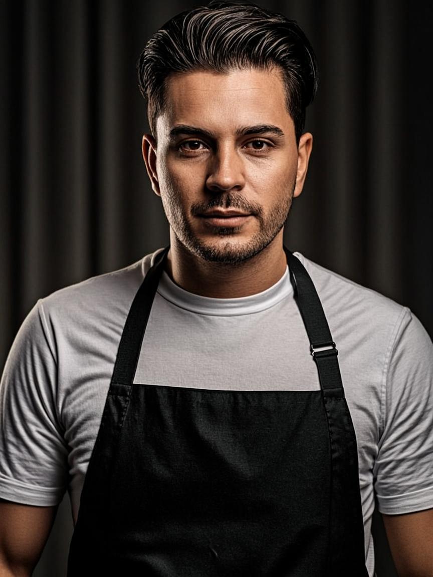 Portrait of Carlos Vega, Scissor Cuts & Texture specialist at Crown & Blade Barbershop