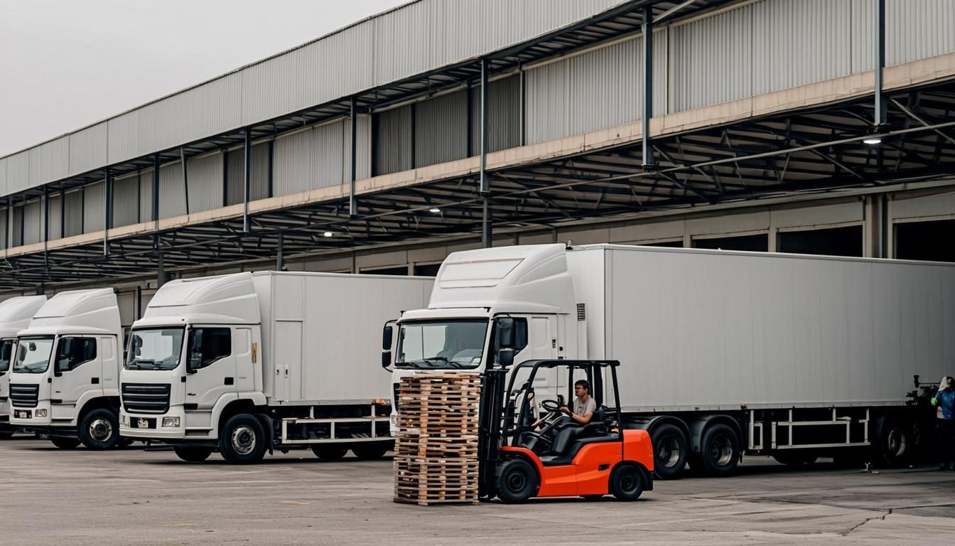 Loading dock at warehouse facility