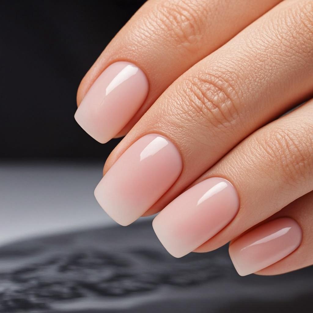 Short square milky hard gel