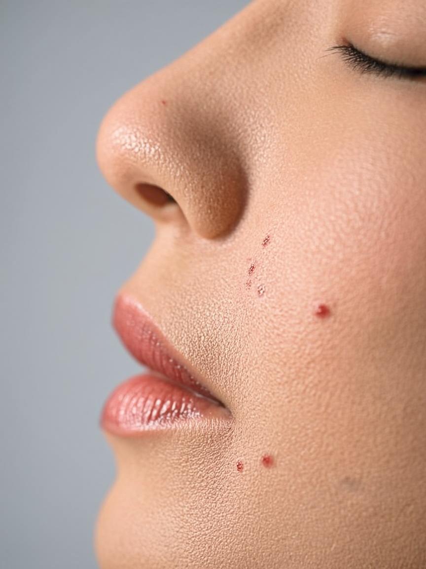 Before treatment - damaged skin